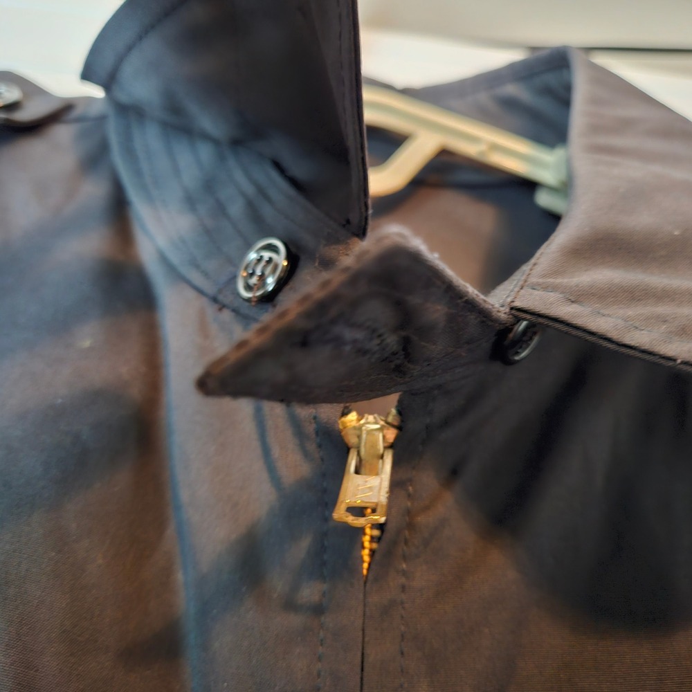 Creighton US‎ Navy Official Uniform Jacket Windbreaker Black Medium Military - Picture 4 of 11